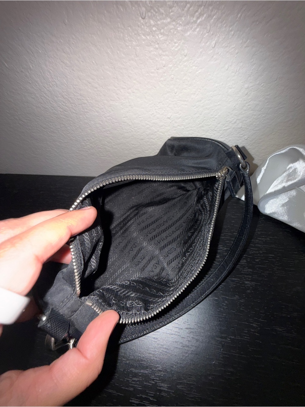 Vintage Prada Black Nylon Shoulder Bag - Picture 8 of 8